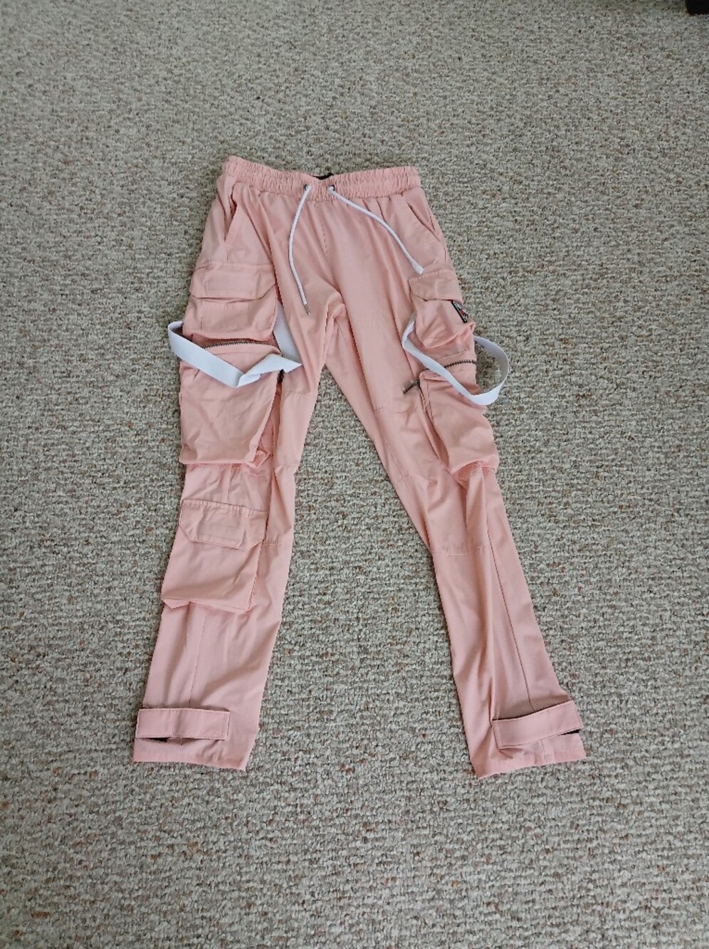 Life Code Men's Peach Progressive Life Cargo Tactical Windbreaker Pants Size M